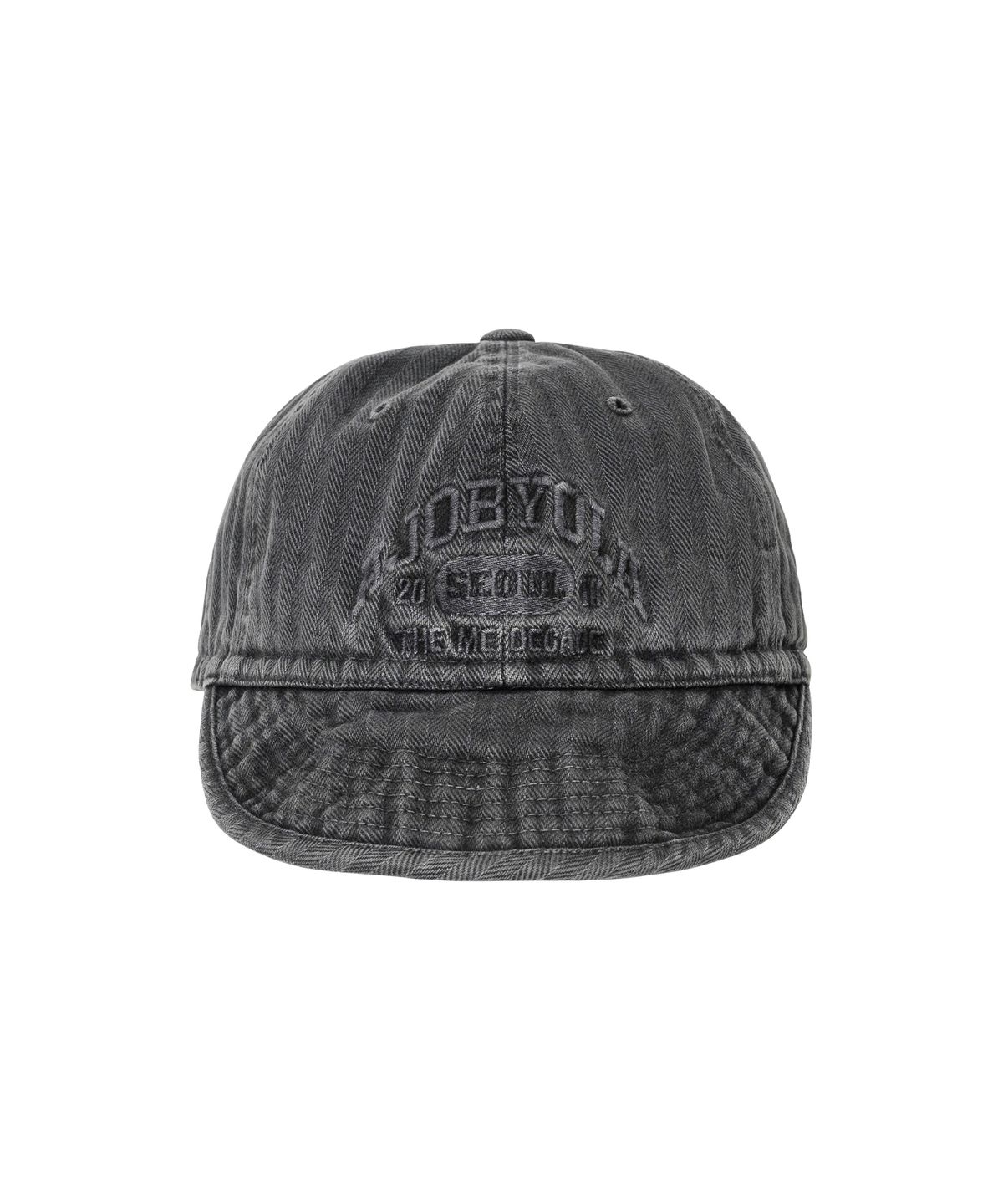 아조바이아조(AJOBYAJO) Washed Herringbone Soft Brim Cap [CHARCOAL]