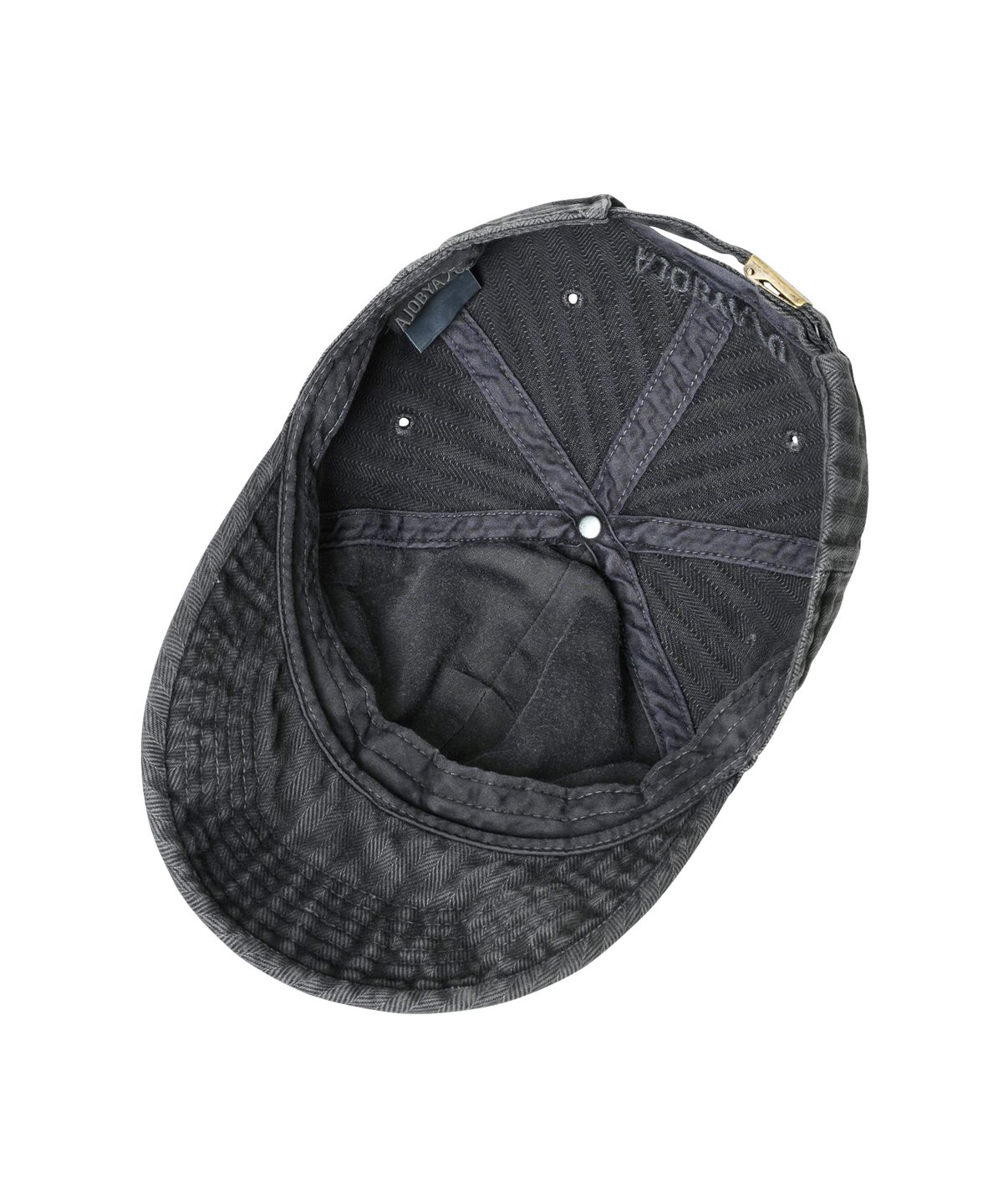 아조바이아조(AJOBYAJO) Washed Herringbone Soft Brim Cap [CHARCOAL]