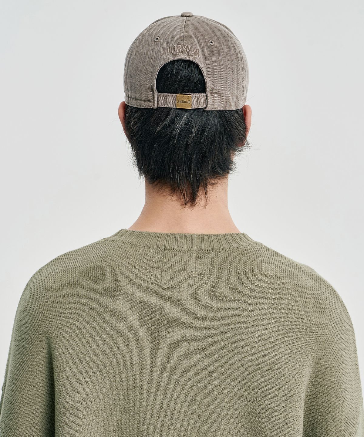 아조바이아조(AJOBYAJO) Washed Herringbone Soft Brim Cap [MOCHA]