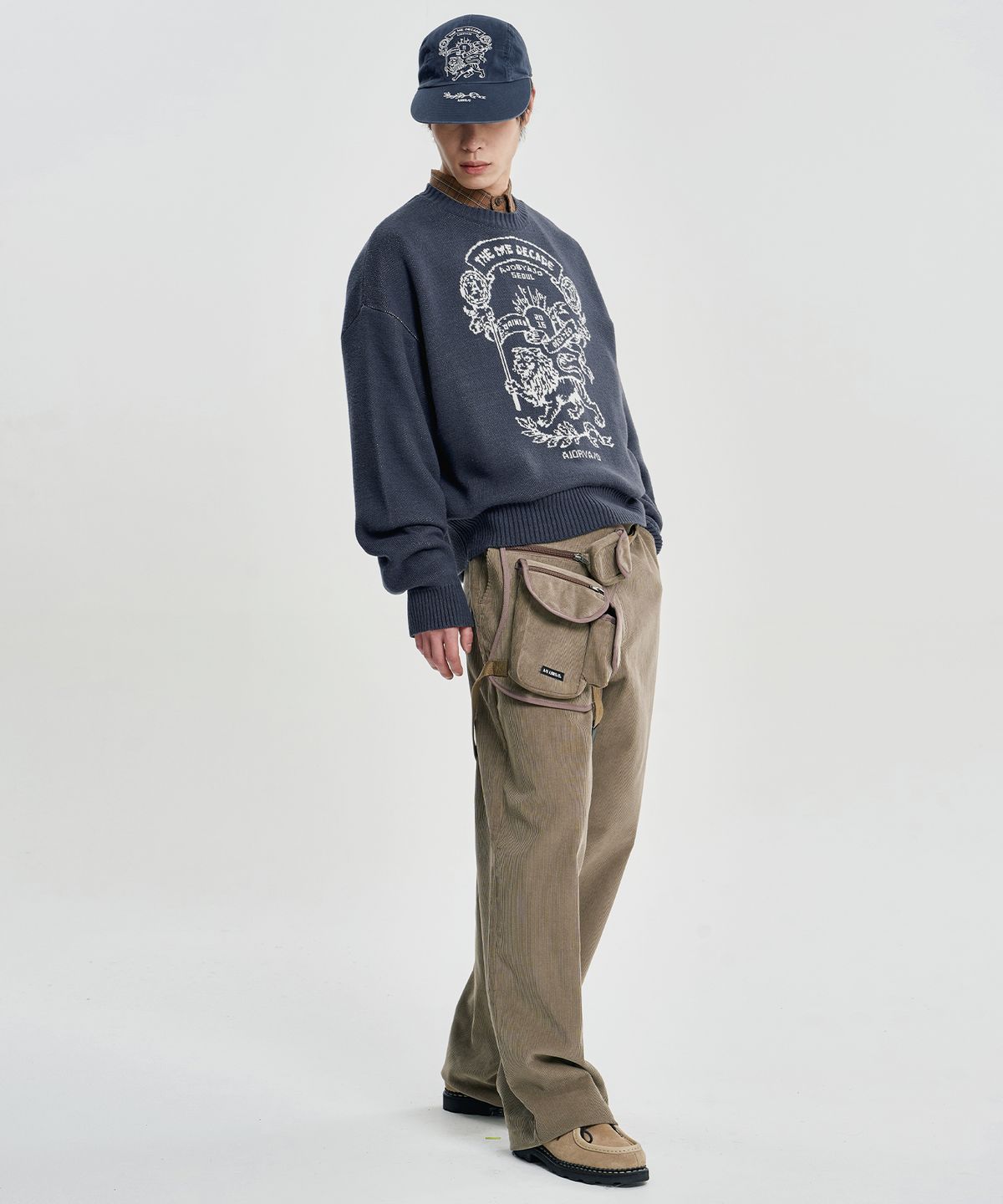 아조바이아조(AJOBYAJO) The Me Decade Emblem Camp Cap [NAVY]