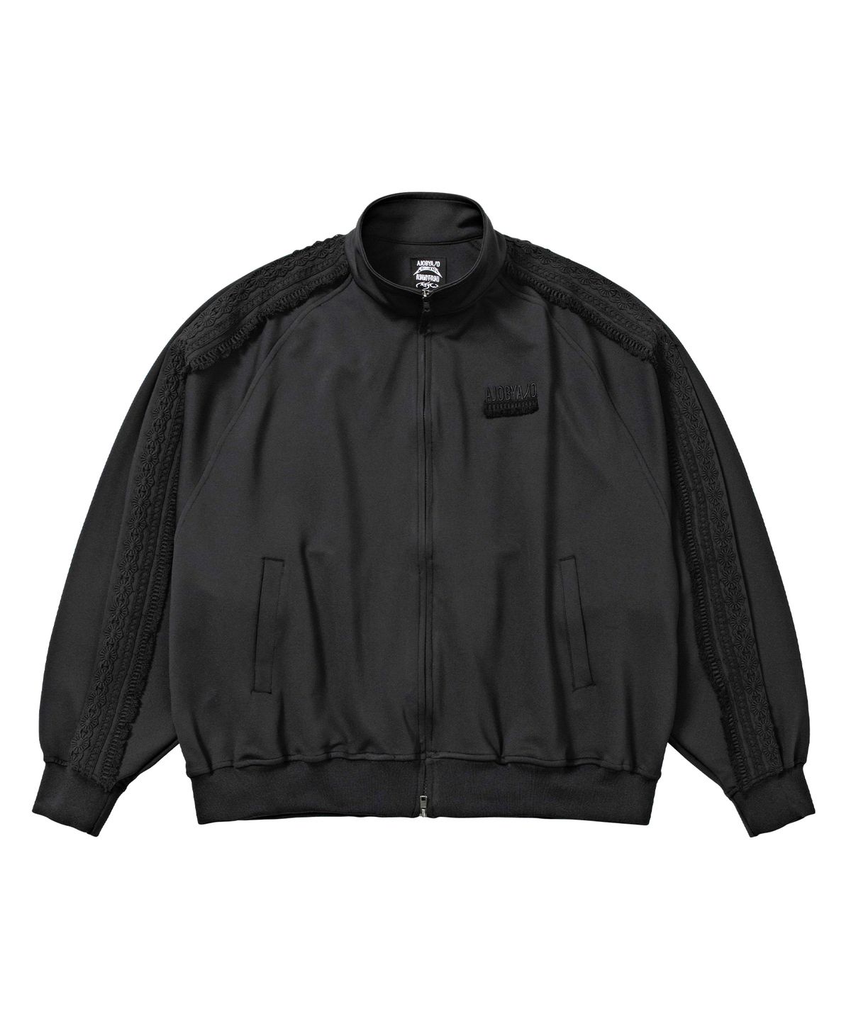 아조바이아조(AJOBYAJO) [SET] Multi Lace Trim Raglan Track Set-Up [BLACK]