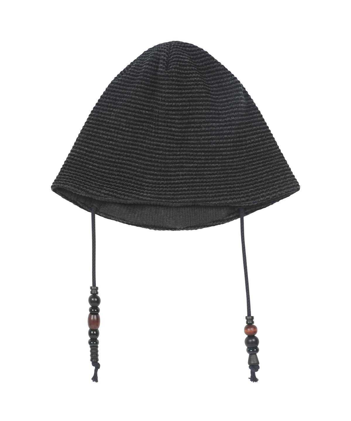 아조바이아조(AJOBYAJO) [ZGGU] Waffle Beaded String Beanie [CHARCOAL]