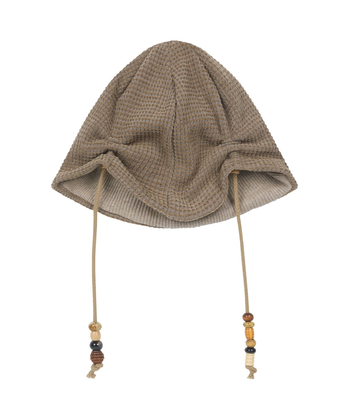 아조바이아조(AJOBYAJO) [ZGGU] Waffle Beaded String Beanie [BEIGE]