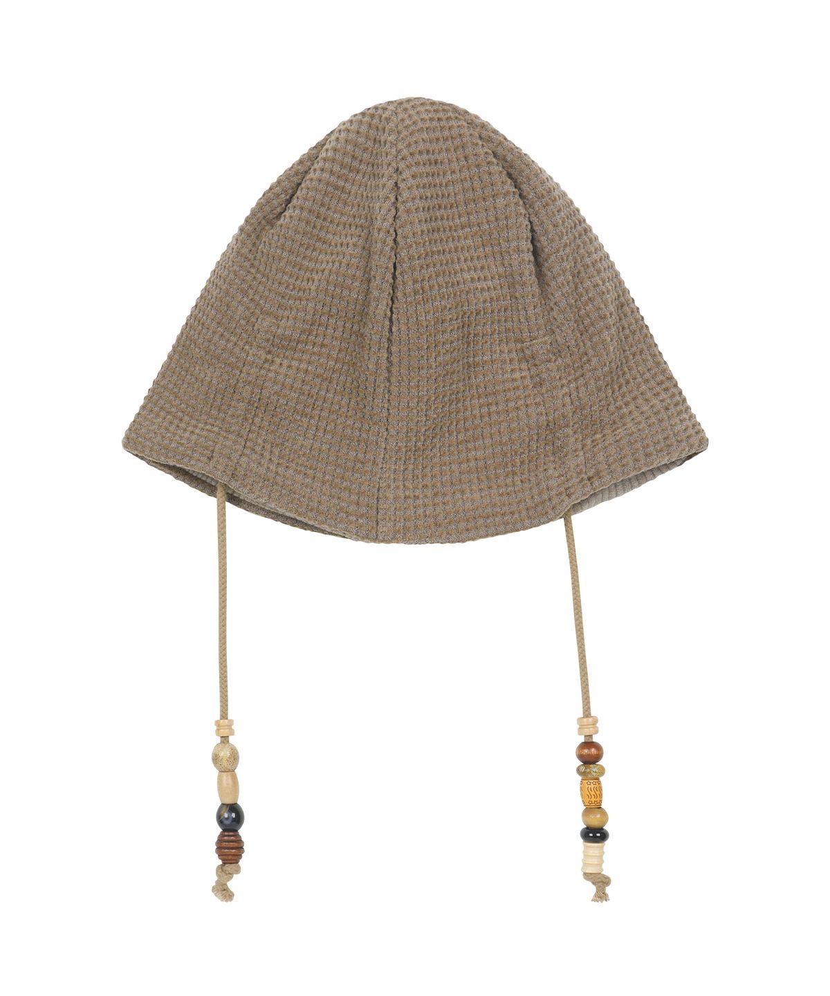 아조바이아조(AJOBYAJO) [ZGGU] Waffle Beaded String Beanie [BEIGE]