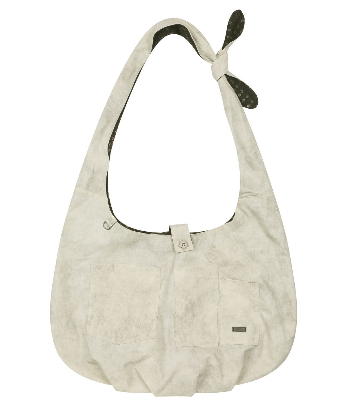 아조바이아조(AJOBYAJO) [ZGGU] Reversible Multi Pocket Tie Bag [IVORY]