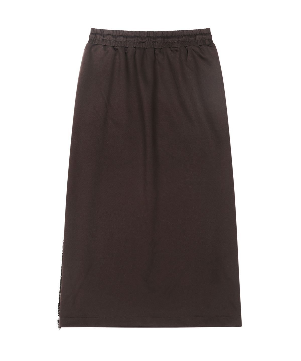 아조바이아조(AJOBYAJO) [ZGGU] Multi lace Trim One Tuck Track Skirt [DARK BROWN]