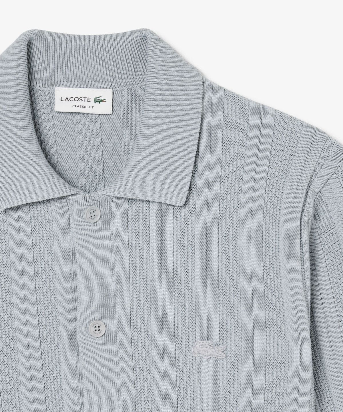 라코스테(LACOSTE) 남성 립조직 카라 가디건 AH8565-56N LEP