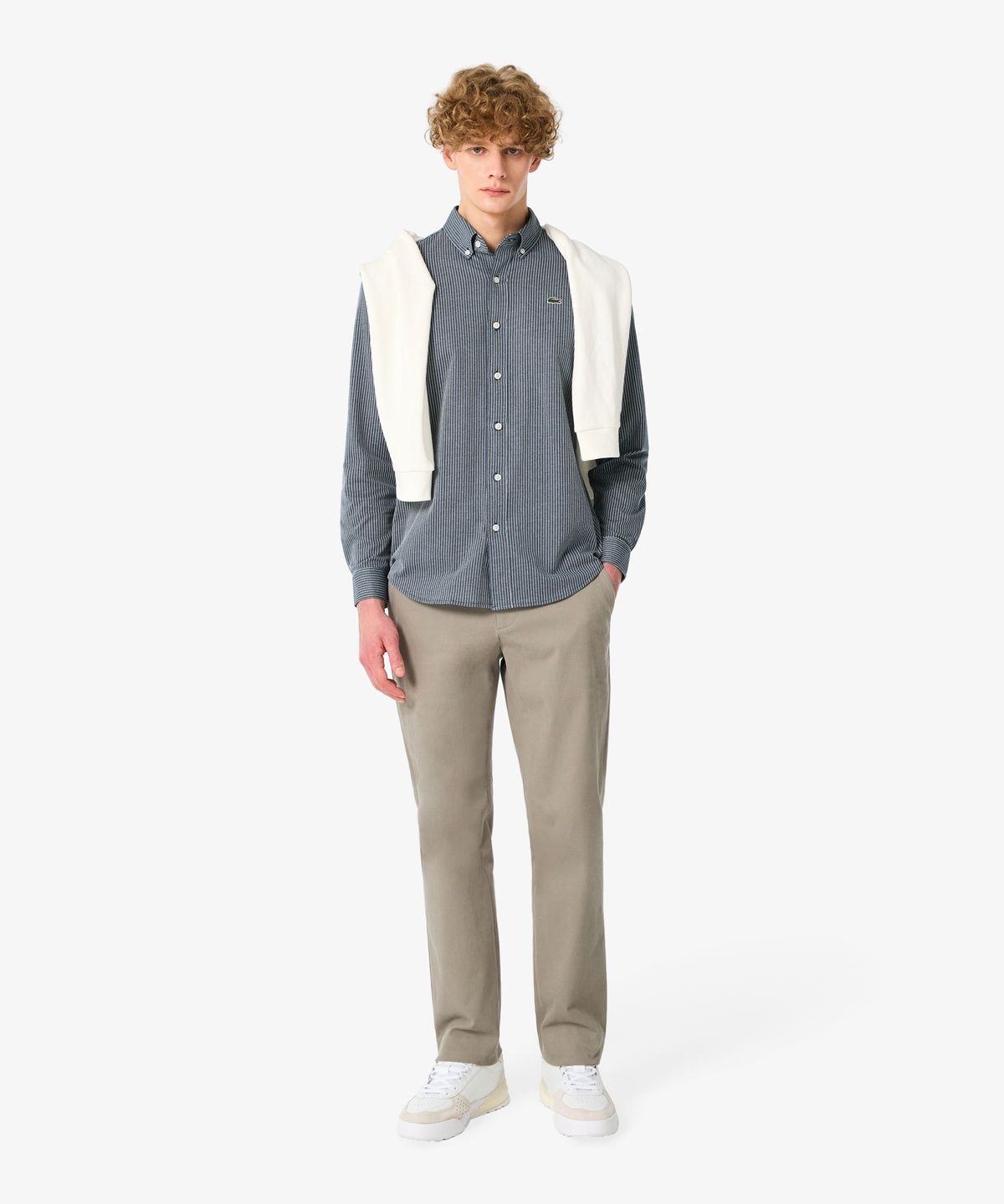 라코스테(LACOSTE) 남성 저지 스트라이프 셔츠 CH551E-56N 166