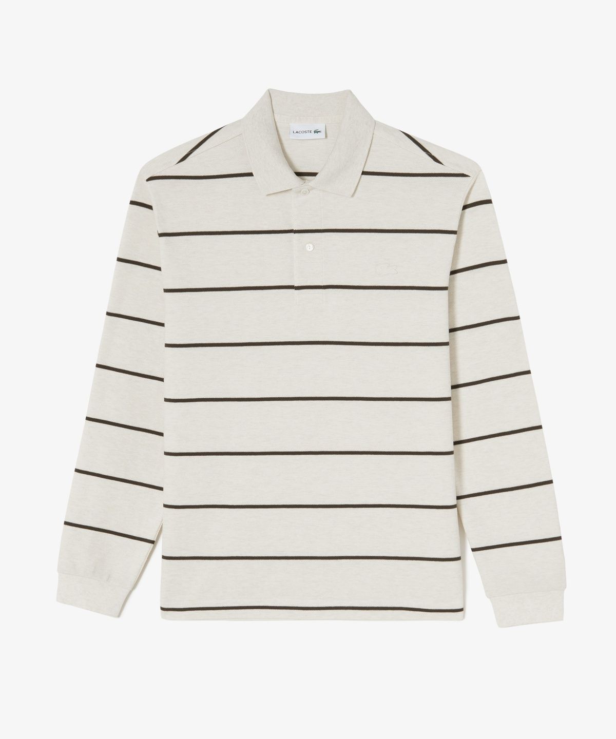 라코스테(LACOSTE) 남성 핀 스트라이프 긴팔 피케 폴로 셔츠 PH362E-56N I18