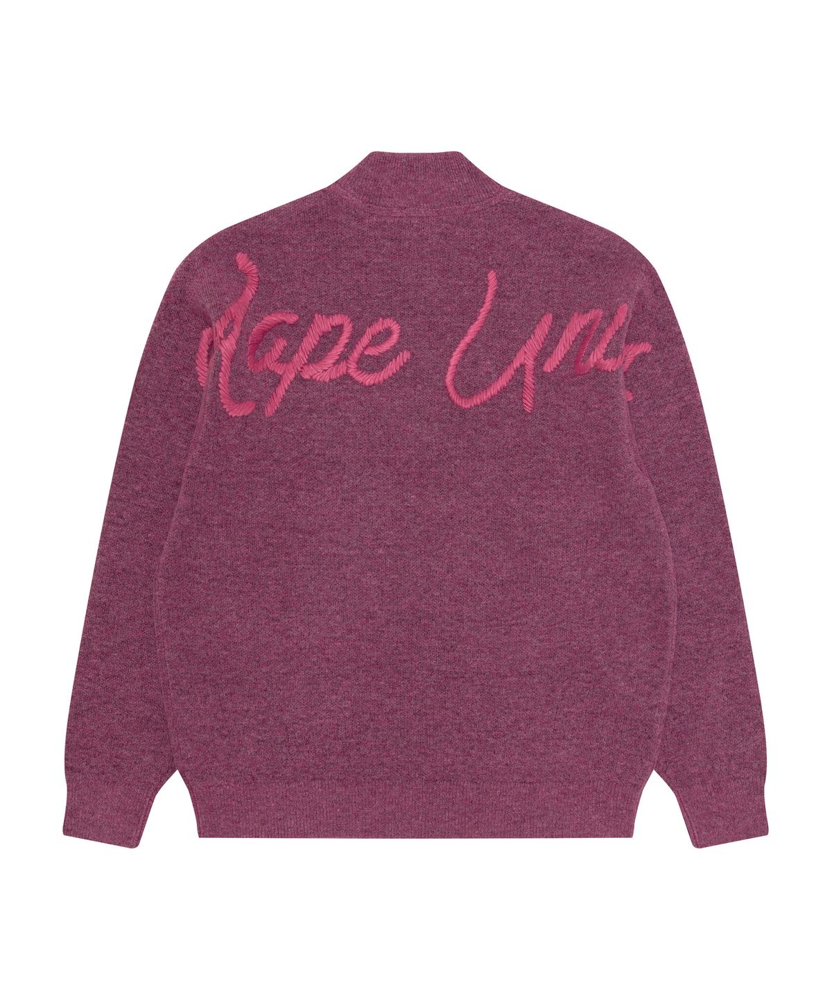 에이프(AAPE) AAPEUNVS 케이블 하프집업 니트 / AAPKNMD303XXPPK2