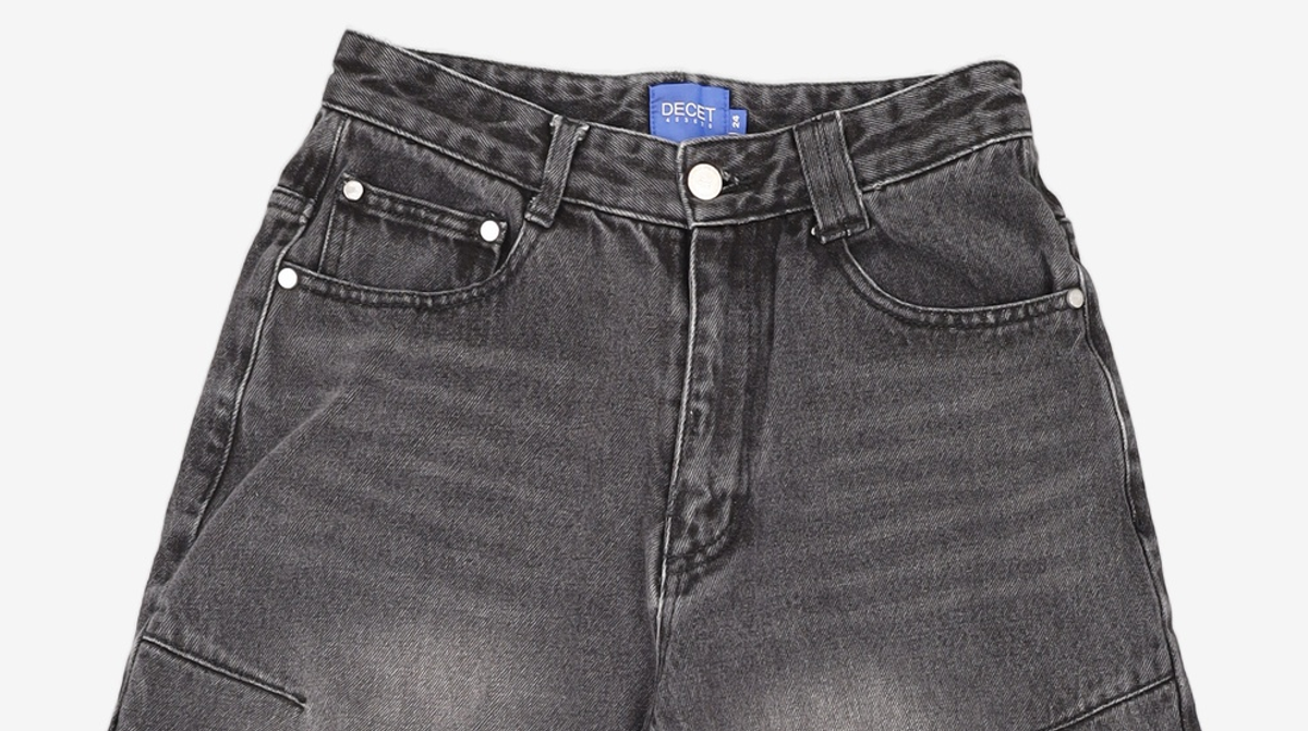 데케트(DECET) Balloon Wide Jeans DCPT055Black 24