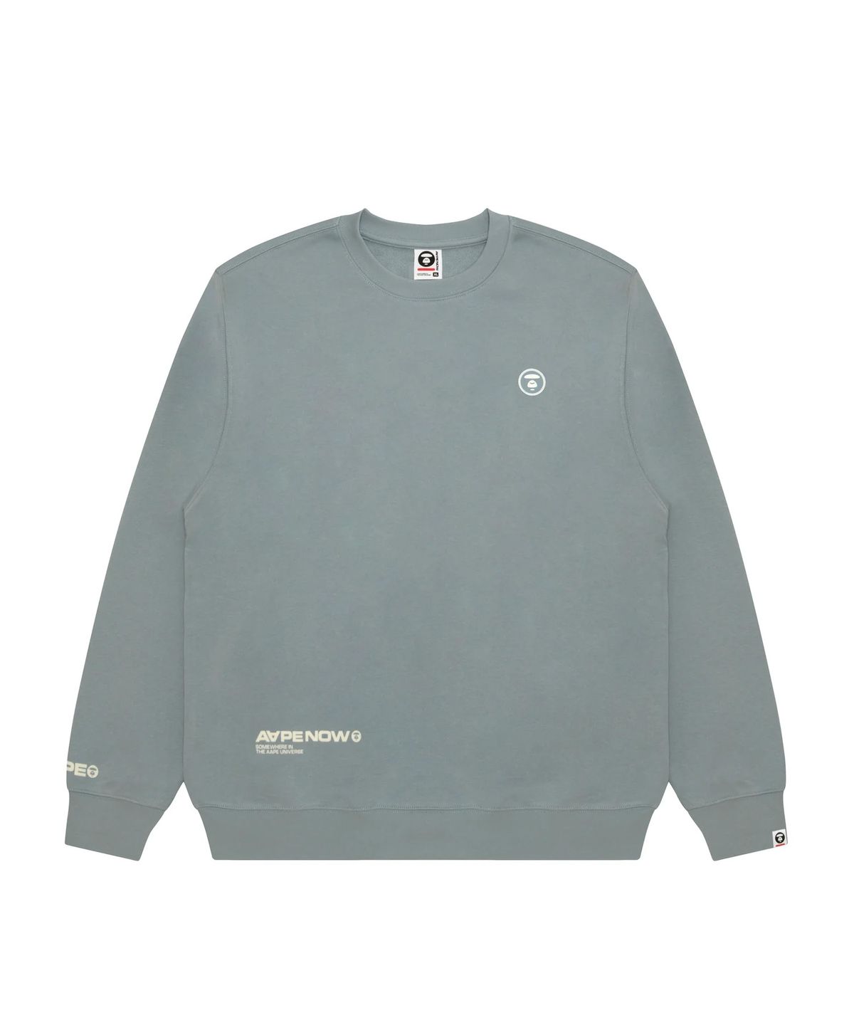 에이프(AAPE) AAPENOW 라운드로고 베이직 라운드넥 맨투맨 / AAPSWMC348XXPGYK