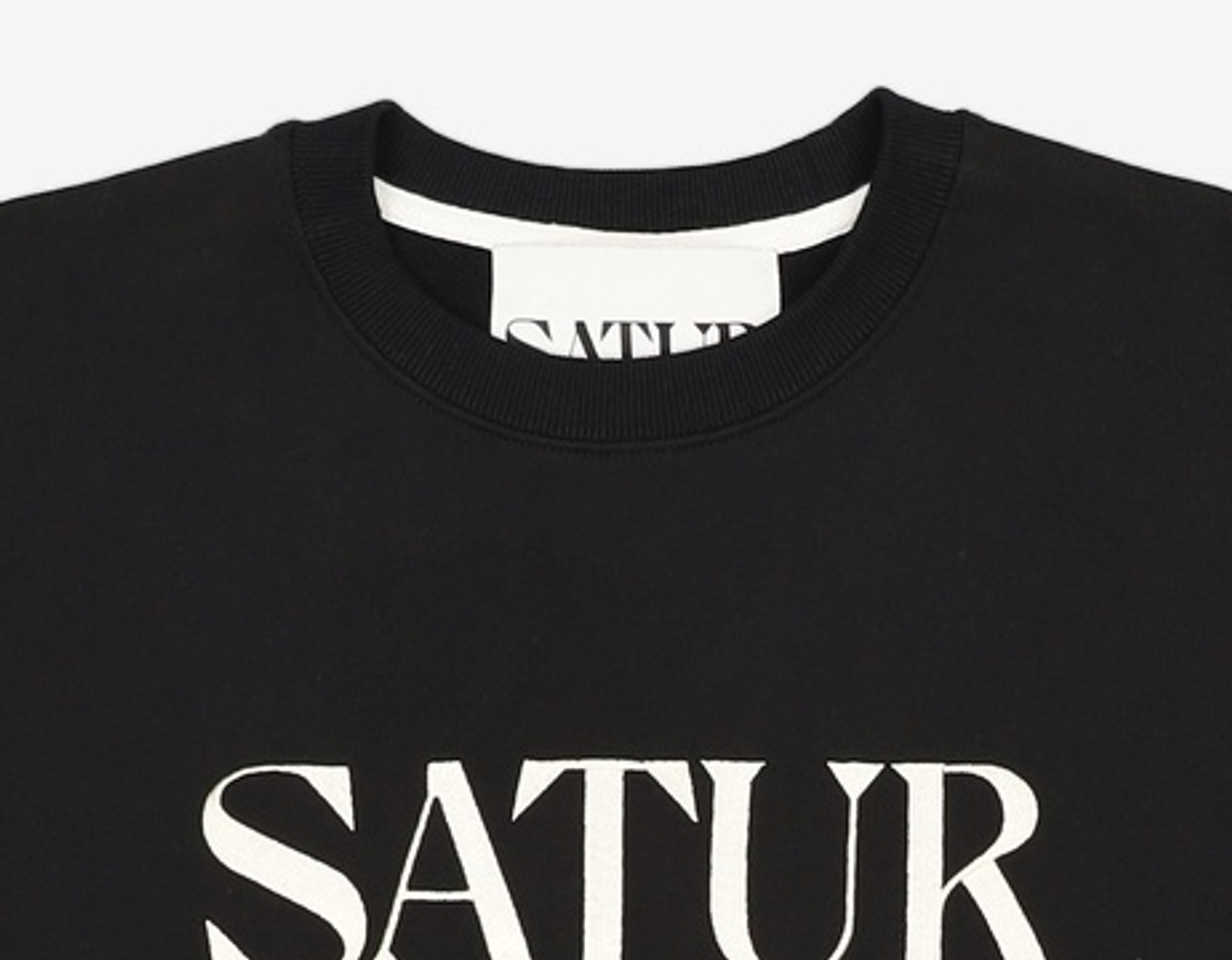 세터(SATUR) (W) 클래식 로고 스웨트셔츠 클래식 블랙 M