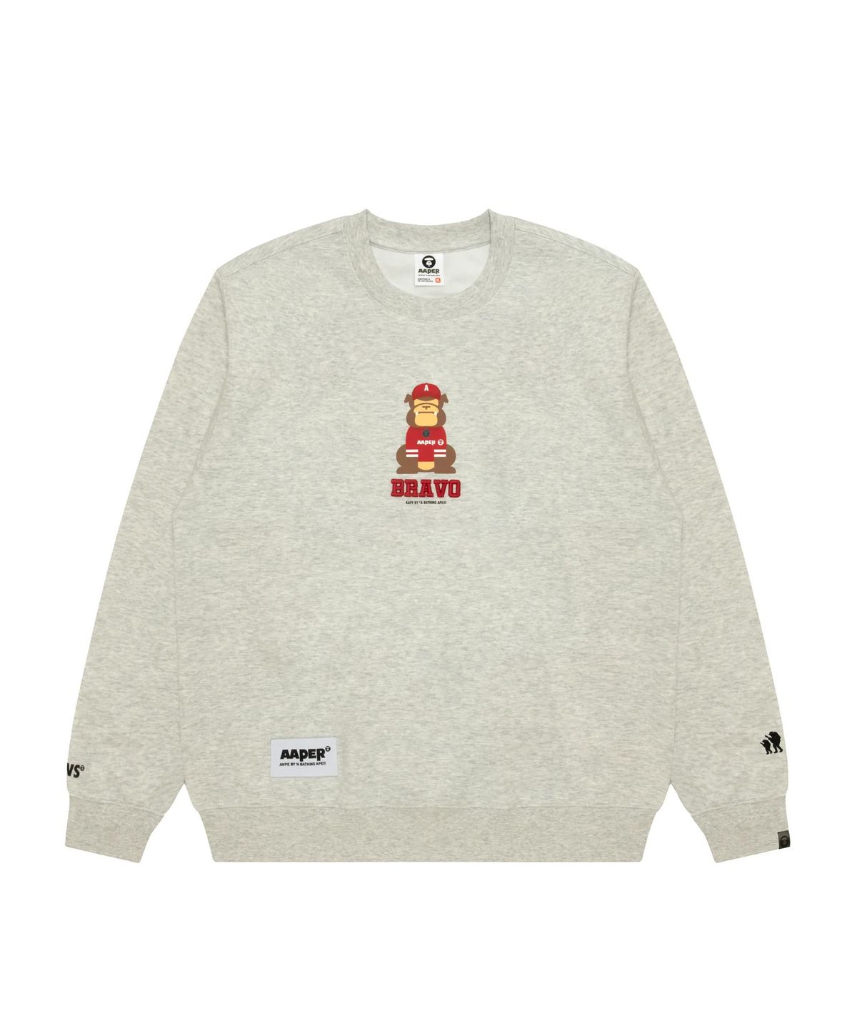 에이프(AAPE) AAPER 베이스볼 맨투맨 / AAPSWMC368XAPWH2