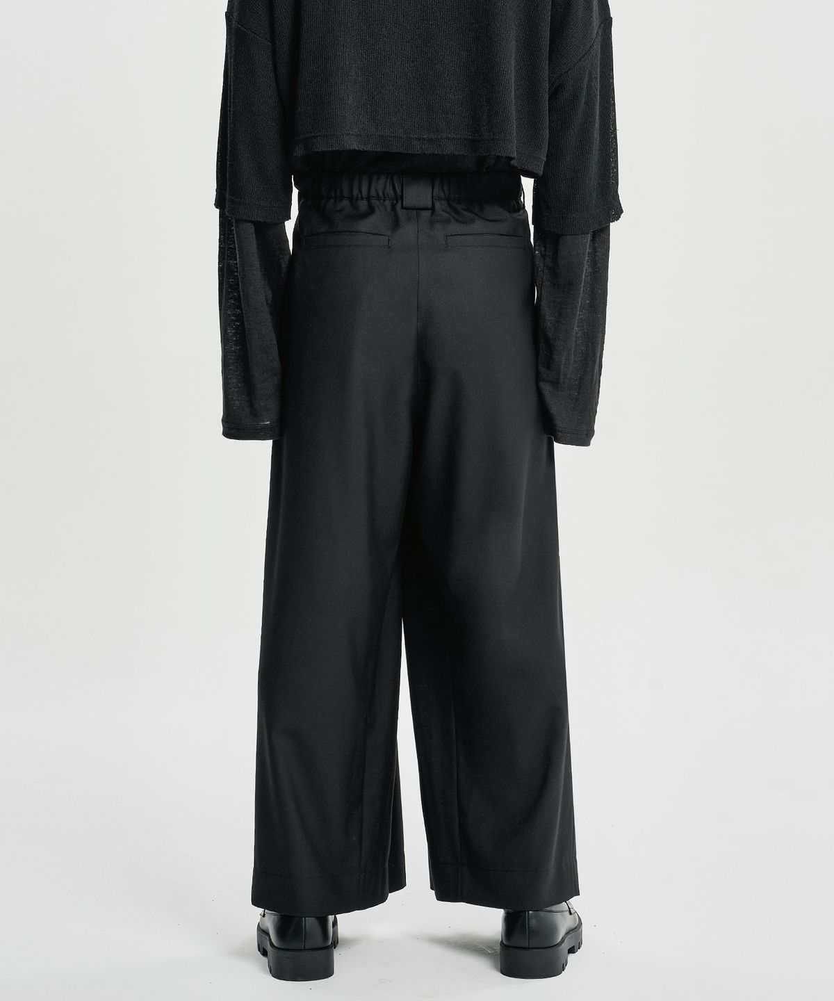 아조바이아조(AJOBYAJO) Wool Blend Hakama Pants [BLACK]