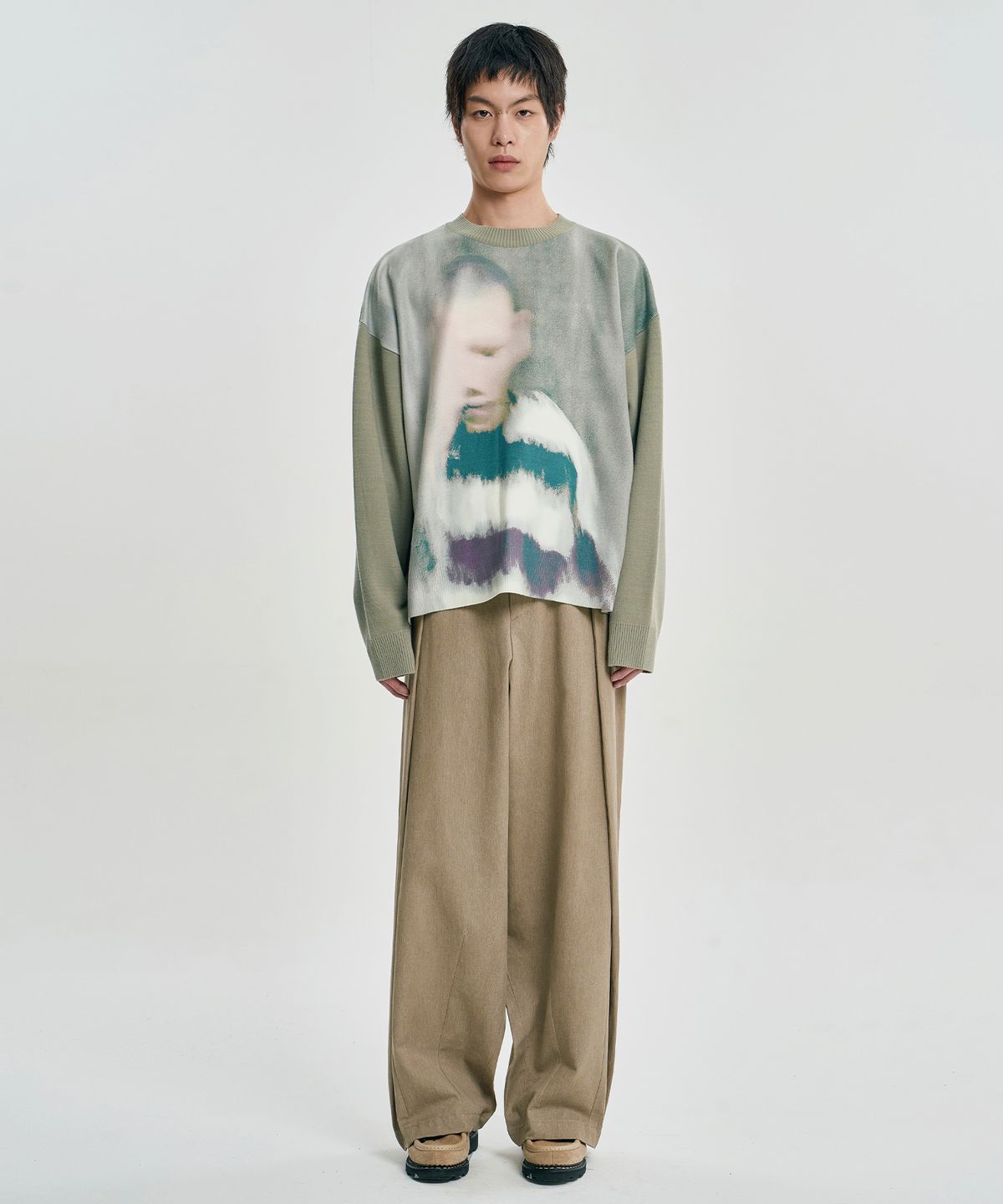 아조바이아조(AJOBYAJO) Jack a Dull Boy Watercolor Sweater [MINT]