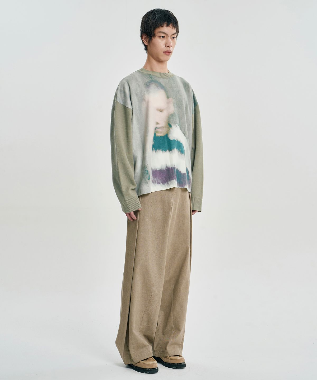 아조바이아조(AJOBYAJO) Jack a Dull Boy Watercolor Sweater [MINT]