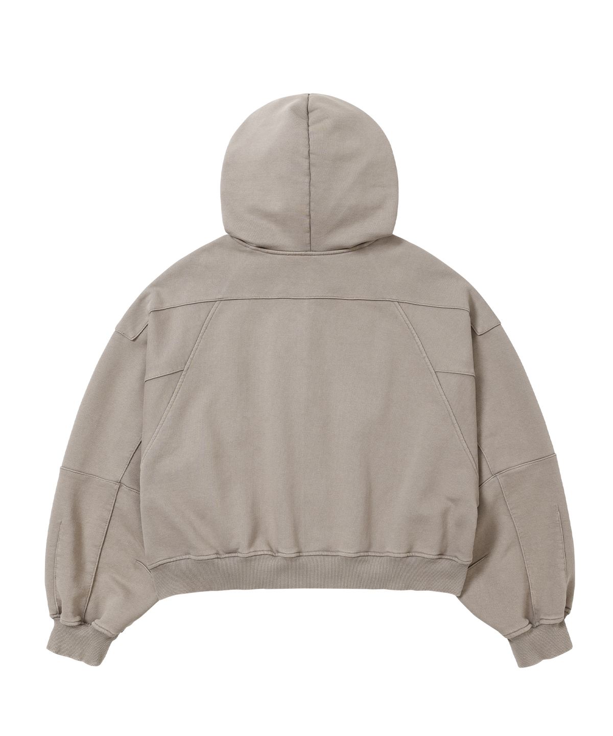 아조바이아조(AJOBYAJO) Cropped Washed Zip-up Hoodie [DUSTY BEIGE]