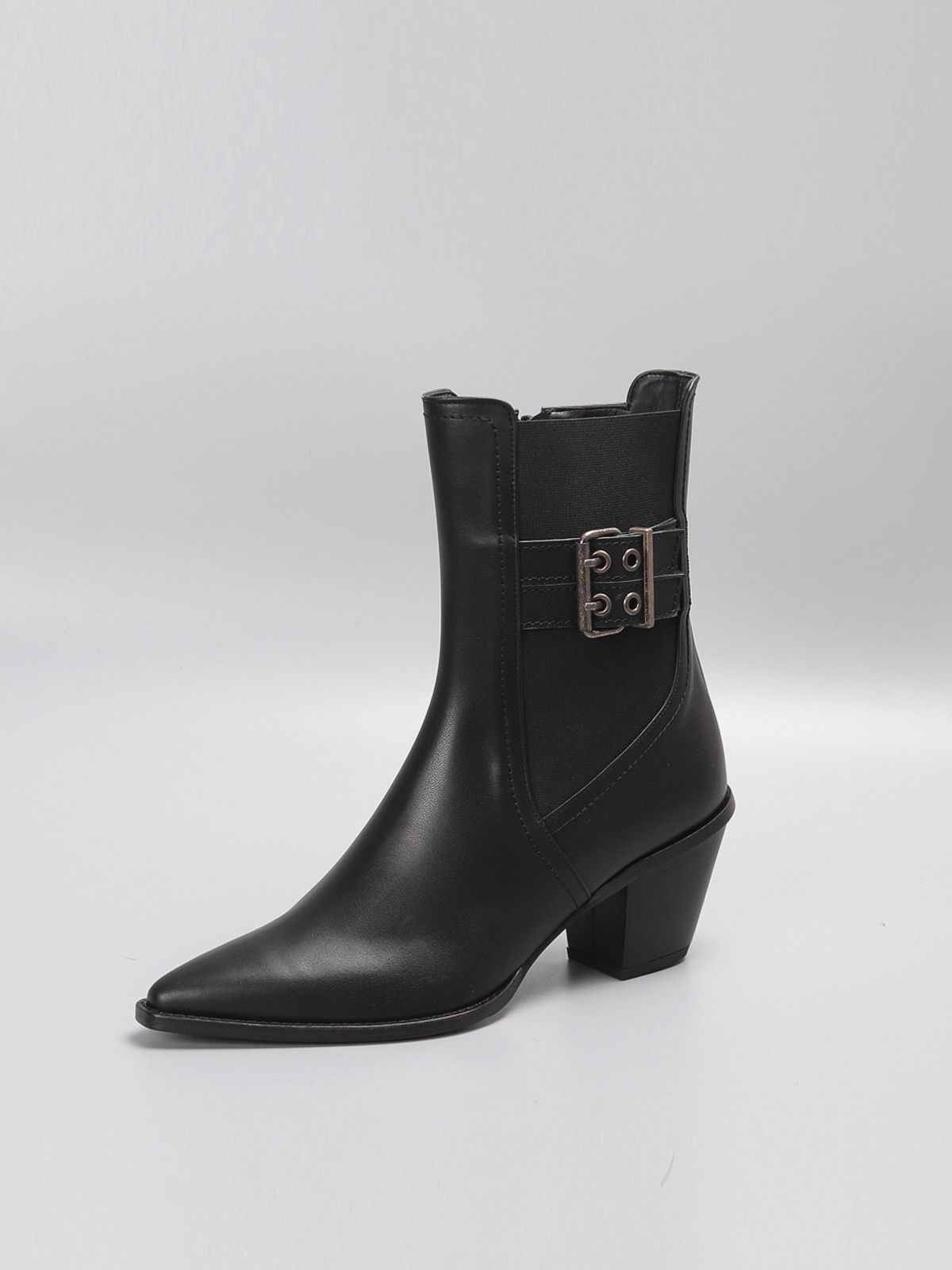 루시크루(LUCY CREW) 웨스턴 버클 앵클부츠 LC729_6cm