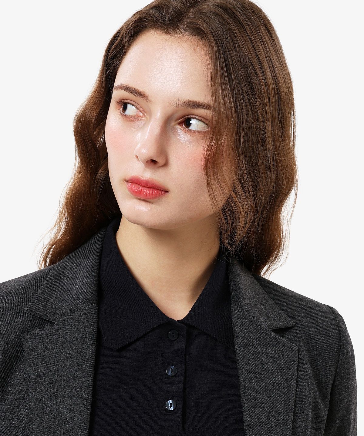 라코스테(LACOSTE) 여성 울 블렌디드 슬림 자켓 BF732E-56N 050