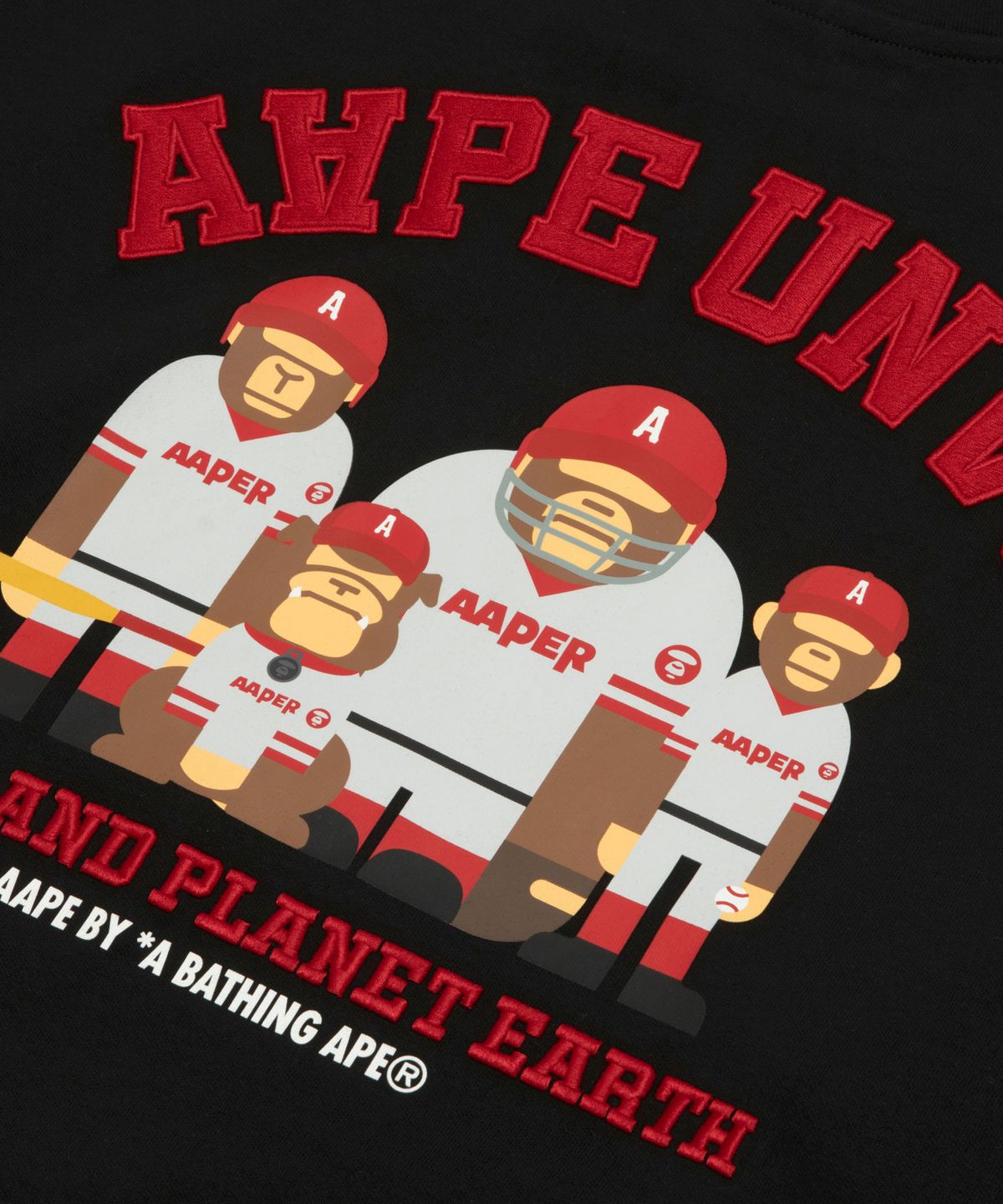 에이프(AAPE) AAPER 베이스볼 맨투맨 / AAPSWMC368XXPBKX