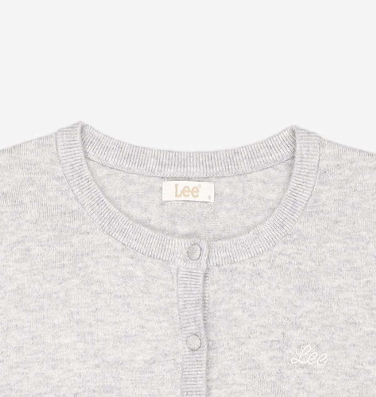 리(LEE) 우먼 라운드넥 가디건 그레이 S