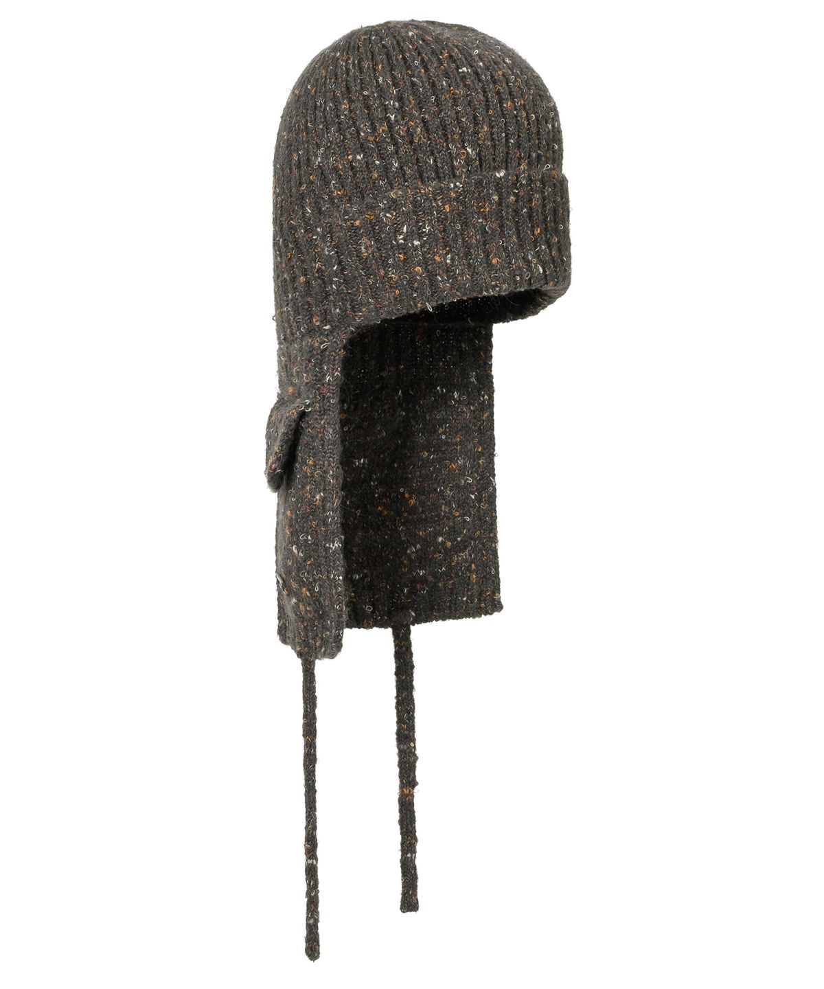 아조바이아조(AJOBYAJO) Speckled Knit Trooper Hat [CHARCOAL]