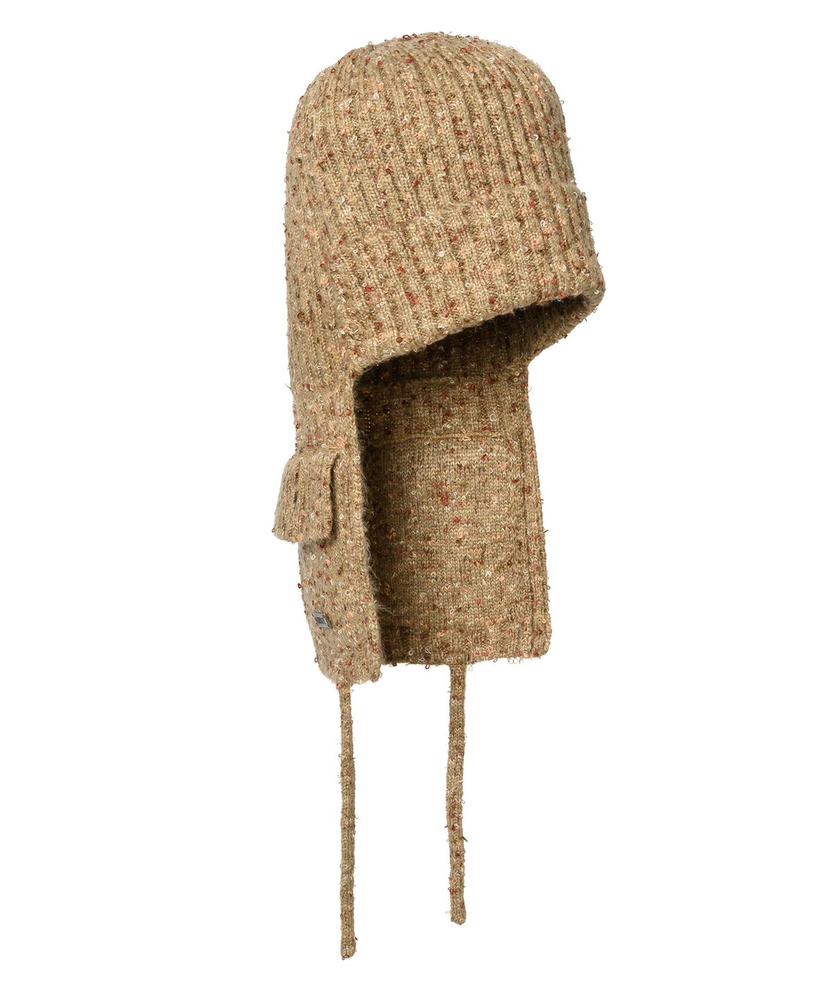 아조바이아조(AJOBYAJO) Speckled Knit Trooper Hat [BEIGE]