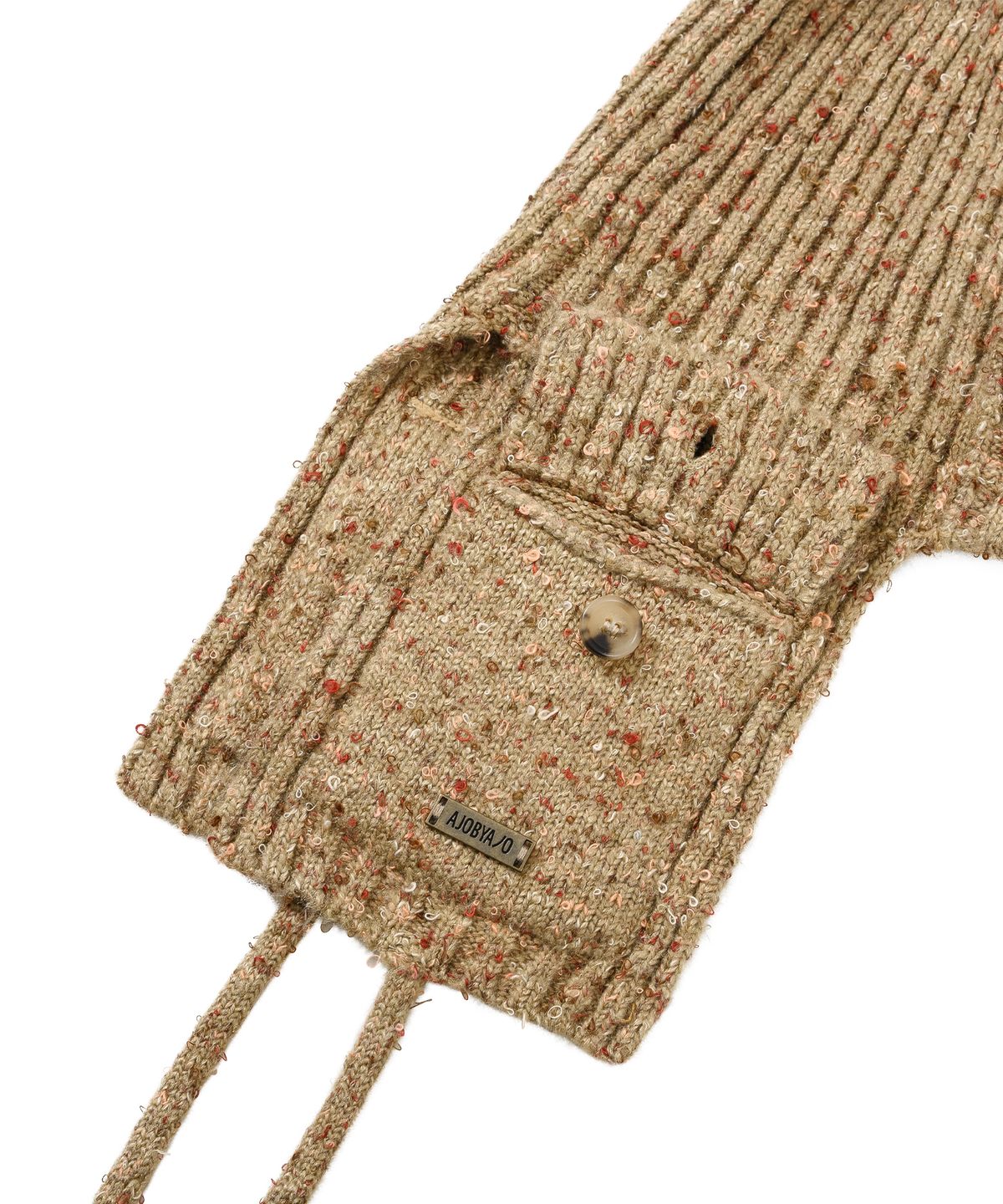 아조바이아조(AJOBYAJO) Speckled Knit Trooper Hat [BEIGE]