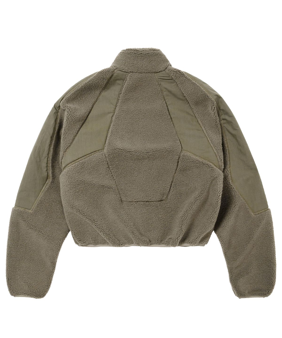아조바이아조(AJOBYAJO) Raglan Fleece Nylon Panel Jacket [MOCHA]