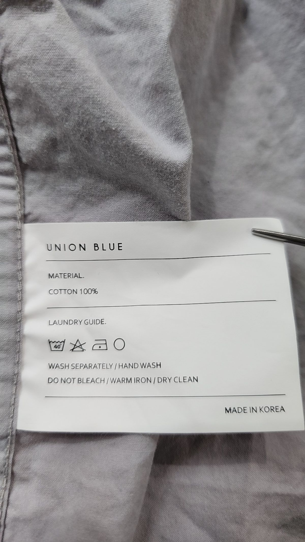 유니온블루(UNION BLUE) 캐주얼 셔츠 L