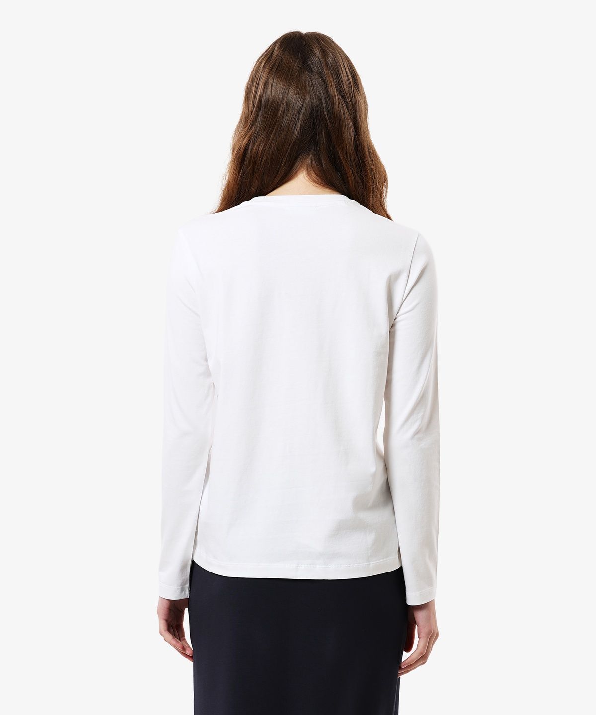 라코스테(LACOSTE) 여성 베이직 레귤러핏 긴팔 티셔츠 TF045E-56N 001