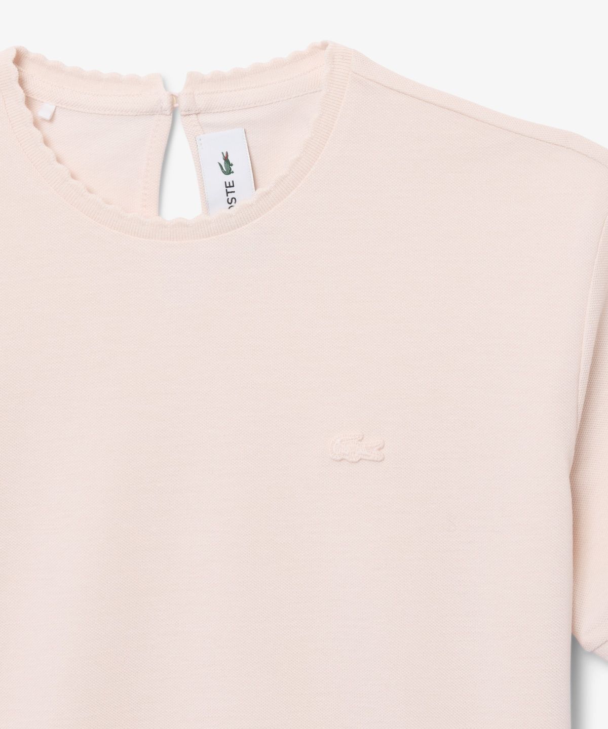라코스테(LACOSTE) 여성 키홀 디테일 반팔 티셔츠 AG167-56N N6I