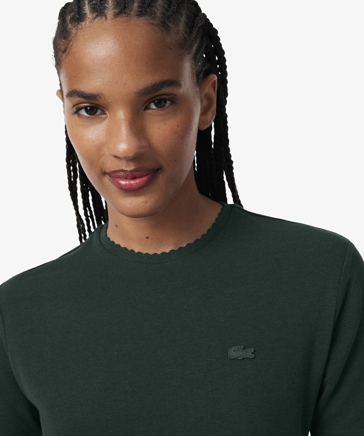 라코스테(LACOSTE) 여성 키홀 디테일 반팔 티셔츠 AG167-56N YZP