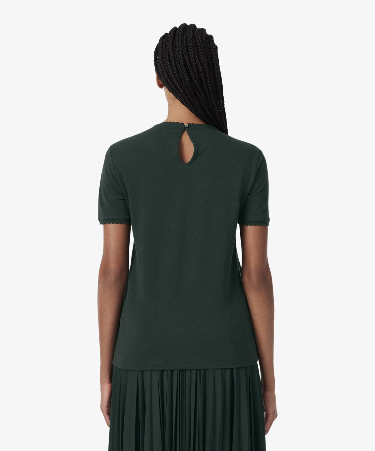 라코스테(LACOSTE) 여성 키홀 디테일 반팔 티셔츠 AG167-56N YZP