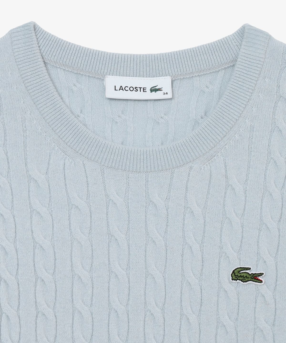 라코스테(LACOSTE) 여성 케이블 크루넥 스웨터 AF183E-56N T01