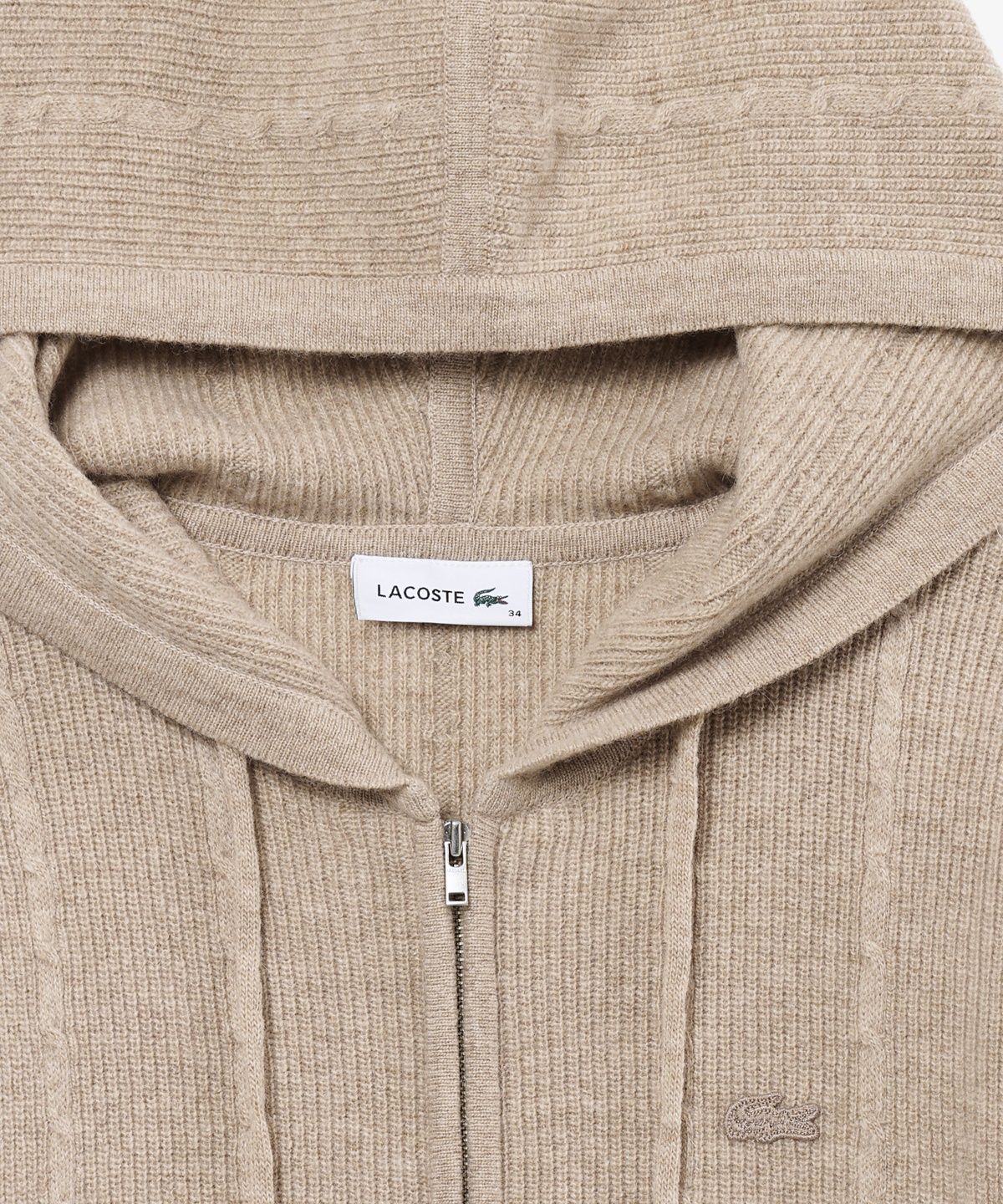 라코스테(LACOSTE) 여성 케이블 후드집업 스웨터 AF500E-56N 02S