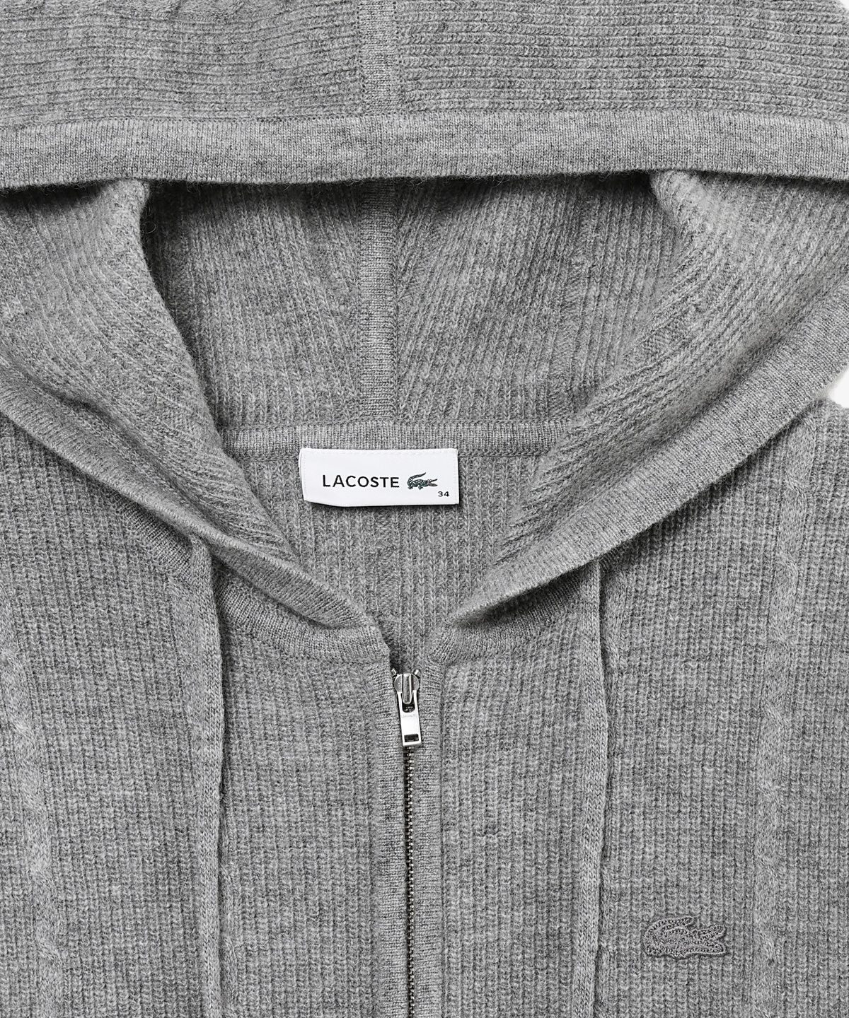 라코스테(LACOSTE) 여성 케이블 후드집업 스웨터 AF500E-56N CCA