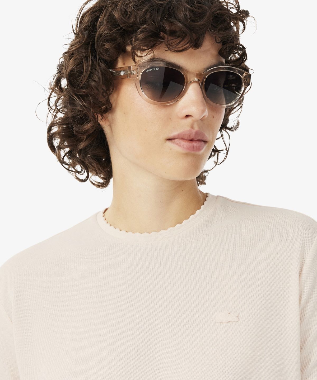 라코스테(LACOSTE) 여성 반팔 라운드넥 져지 피케 드레스 EF2732-56N N6I