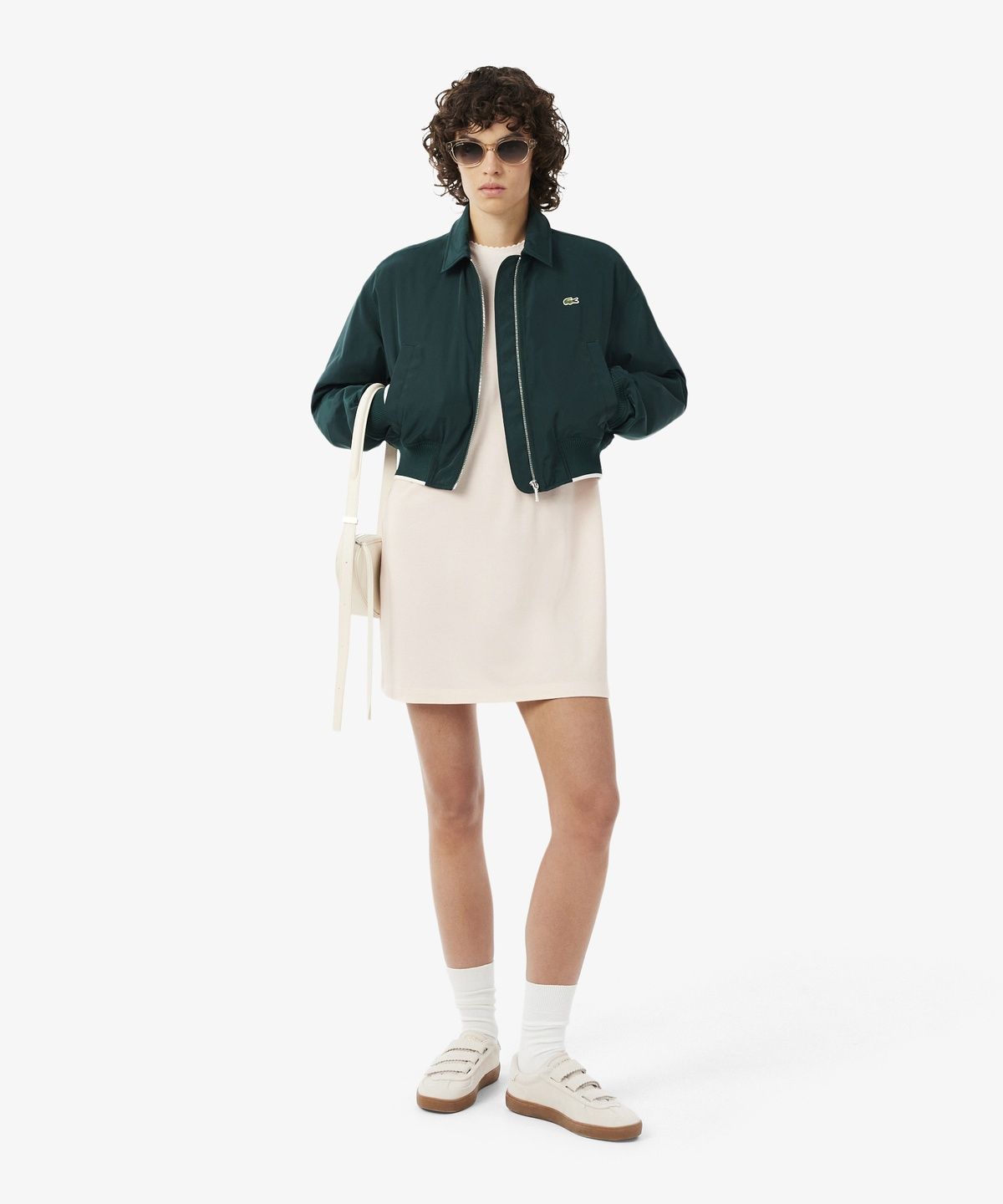라코스테(LACOSTE) 여성 반팔 라운드넥 져지 피케 드레스 EF2732-56N N6I