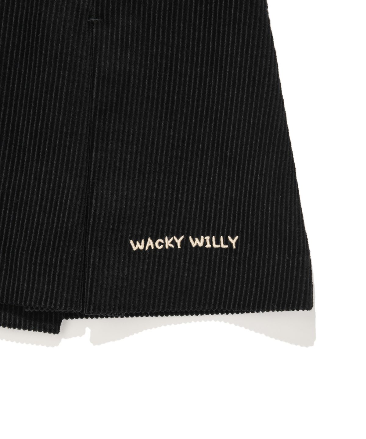 와키윌리(WACKY WILLY) 우먼스 코듀로이 미니 스커트 블랙