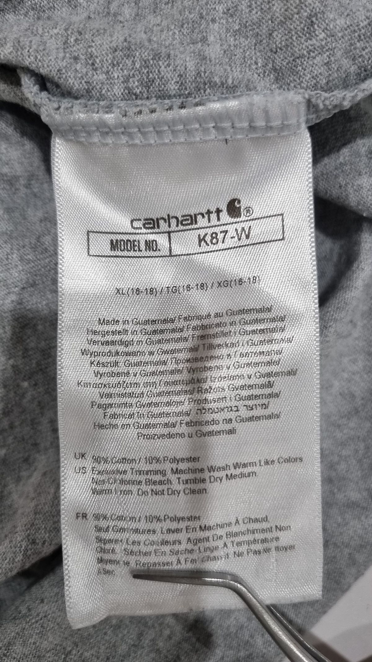 칼하트(CARHARTT) 포켓 반팔티 화이트 K87-WHT XL