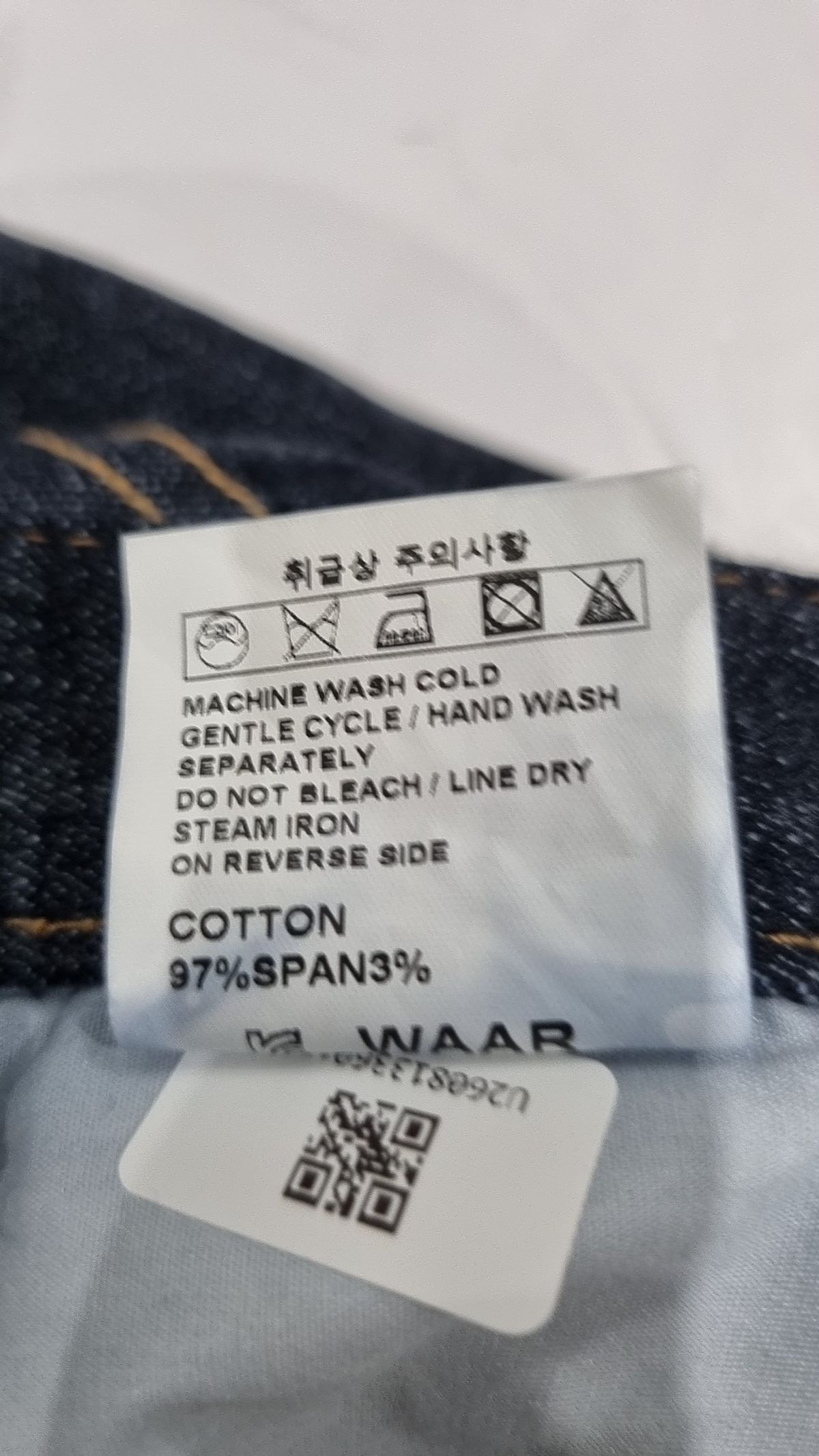 와르(WAAR) 청/데님 팬츠 M