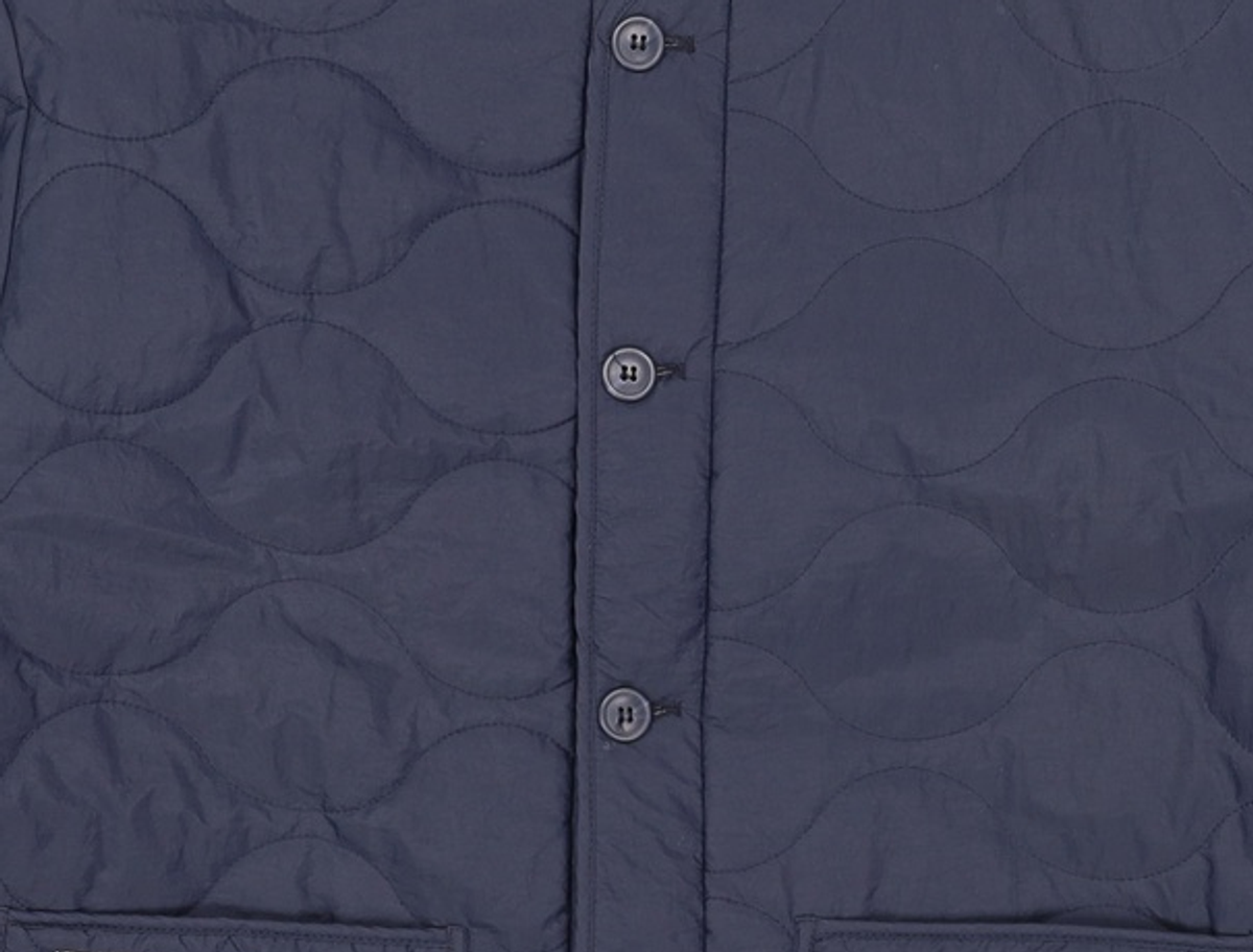 컬럼비아 유니버시티(COLUMBIA UNIVERSITY) NYC LABEL COLLARLESS QUILTING JACKET 블랙 L