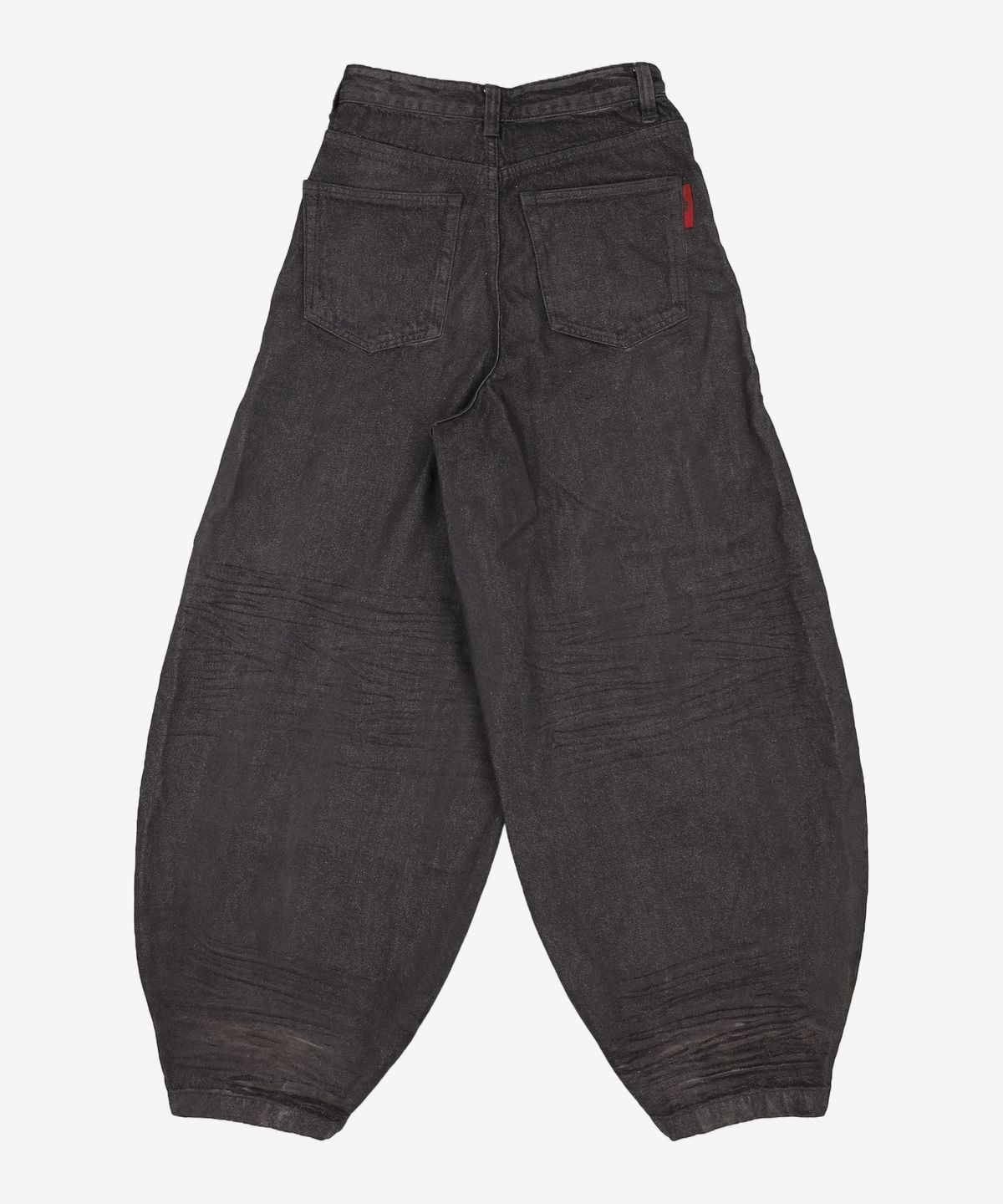 기철(KICHUL) BALLOON FIT DENIM PANTS (BLACK COATED) XXS