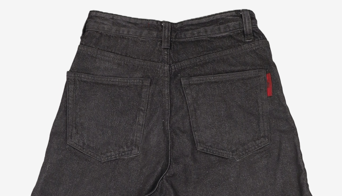 기철(KICHUL) BALLOON FIT DENIM PANTS (BLACK COATED) XXS