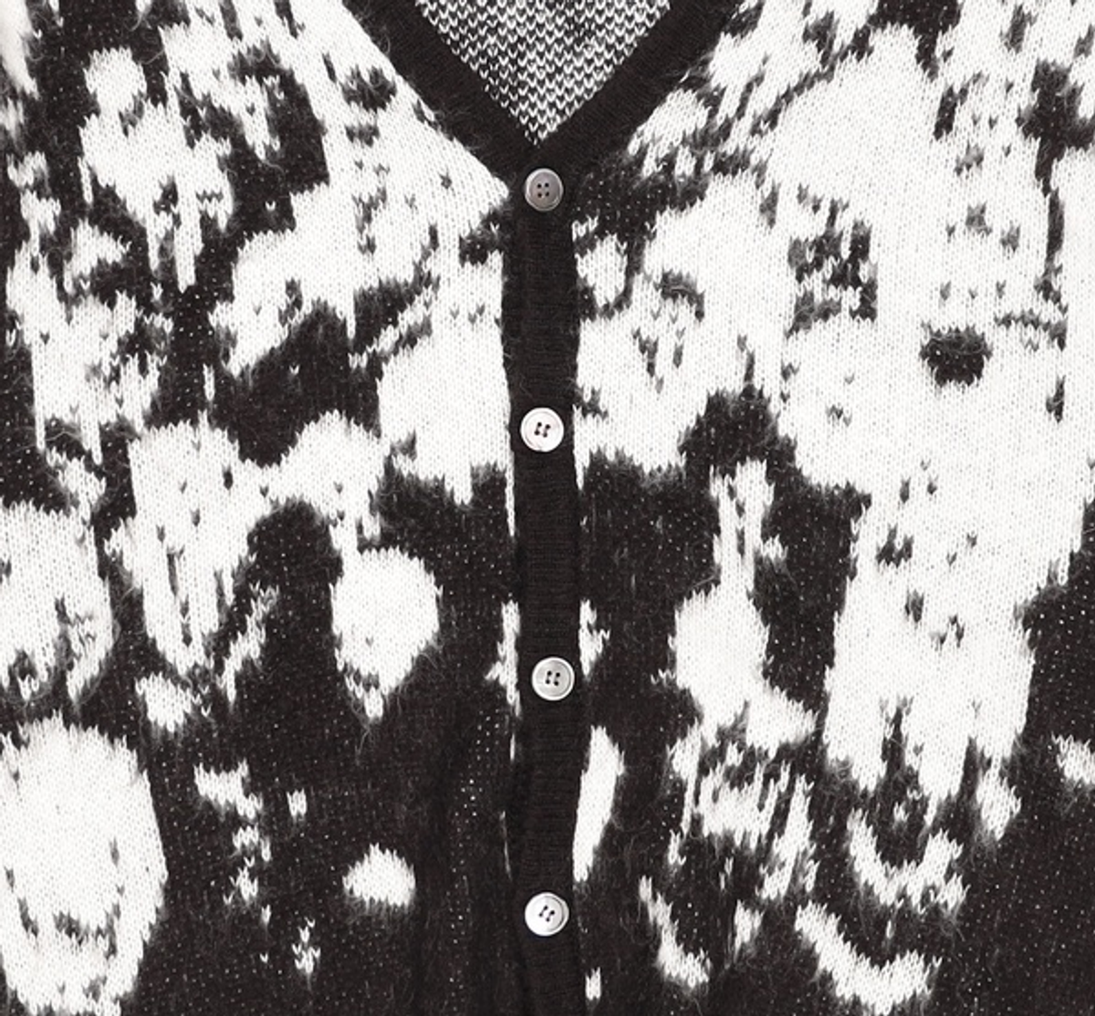 노매뉴얼(NOMANUAL) PPS HAIRY CARDIGAN - BLACK 100