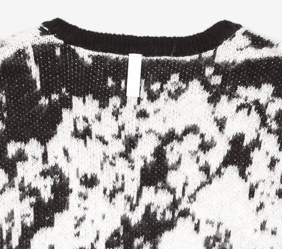 노매뉴얼(NOMANUAL) PPS HAIRY CARDIGAN - BLACK 100