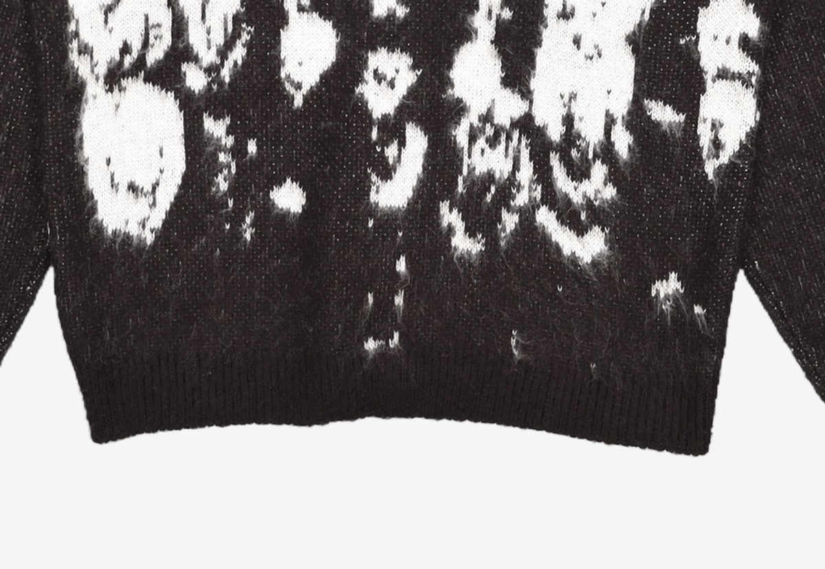 노매뉴얼(NOMANUAL) PPS HAIRY CARDIGAN - BLACK 100