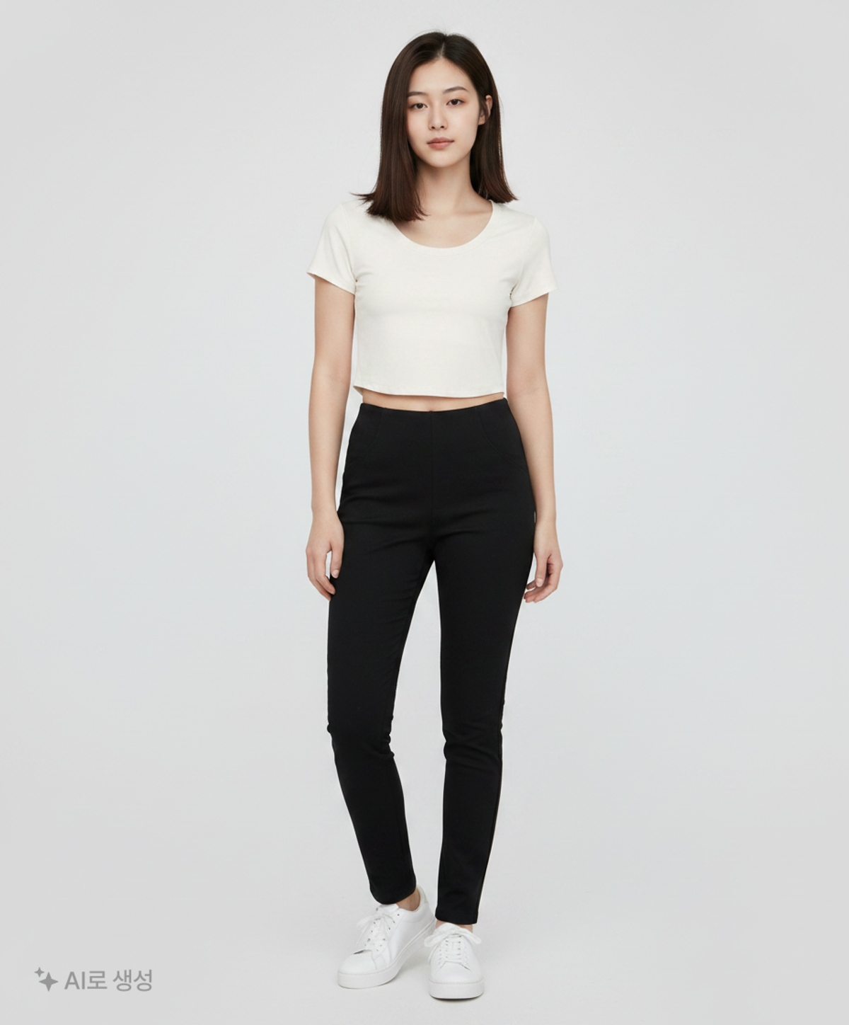 나이키(NIKE) 원 피티드 드라이 핏 반팔 크롭 탑 W - 화이트:블랙 / FN2805-100 M